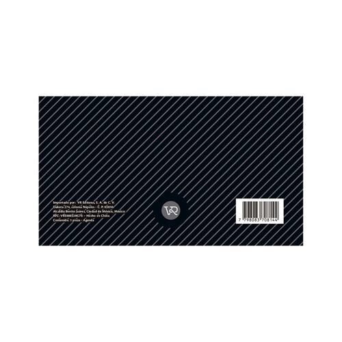 Agenda 2025 Tapa Dura Pocket Diseño Negro Rayas Vr Editoras