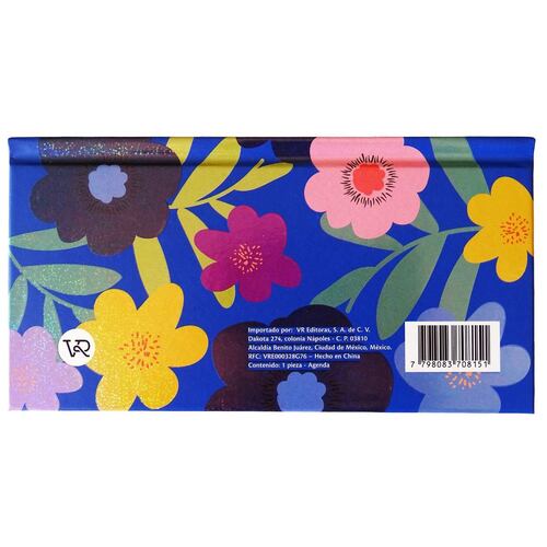Agenda 2025 Tapa Dura Pocket Diseño Flores Vr Editoras