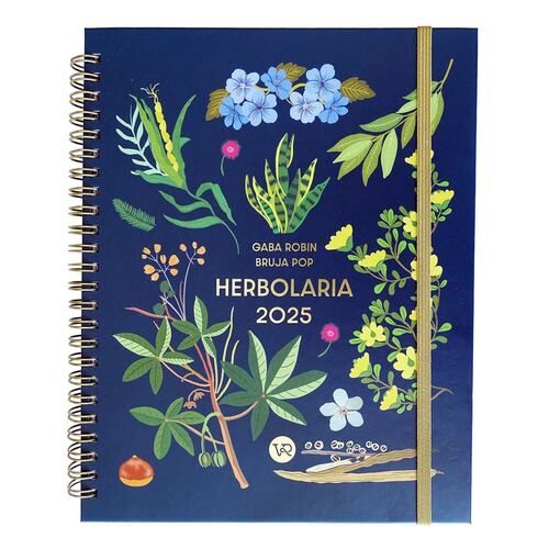 Agenda 2025 Tapa Dura con Espiral Diseño Herbolaria Vr Editoras
