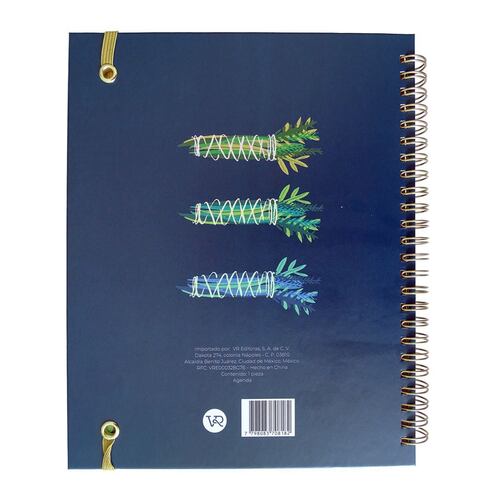 Agenda 2025 Tapa Dura con Espiral Diseño Herbolaria Vr Editoras