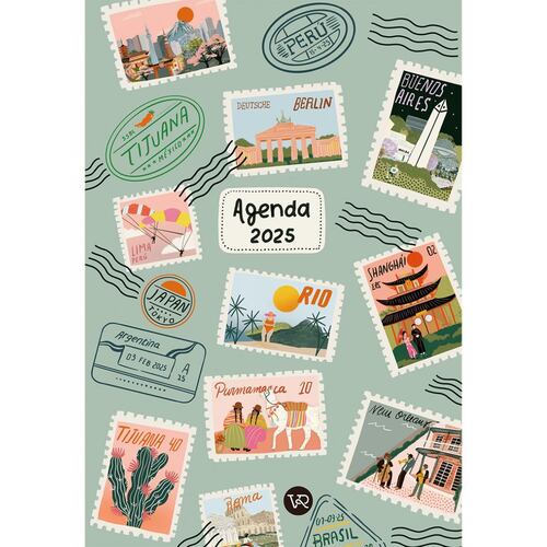 Agenda 2025 Tapa Dura Diseño Postales Vr Editoras