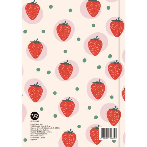 Agenda Juvenil 2025 Diseño Fresas Vr Editoras