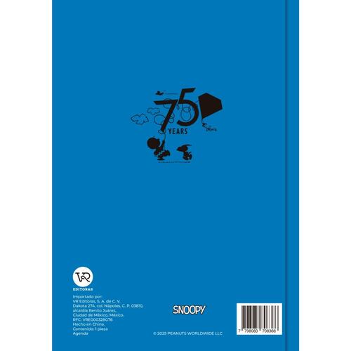 Agenda Juvenil 2025 Diseño Snoopy Aniversario Vr Editoras