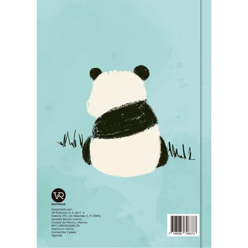Agenda Juvenil 2025 Diseño Oso Panda Vr Editoras