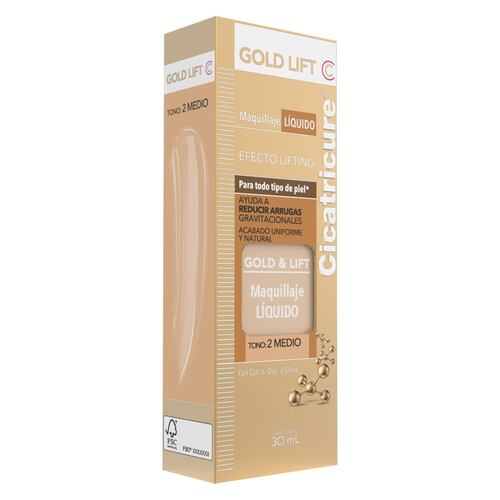 Maquillaje Líquido Gold T2MEDIO E12 Cicatricure