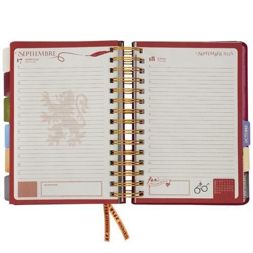 Agenda Diaria con Espiral Harry Potter 14 x 20 Mooving