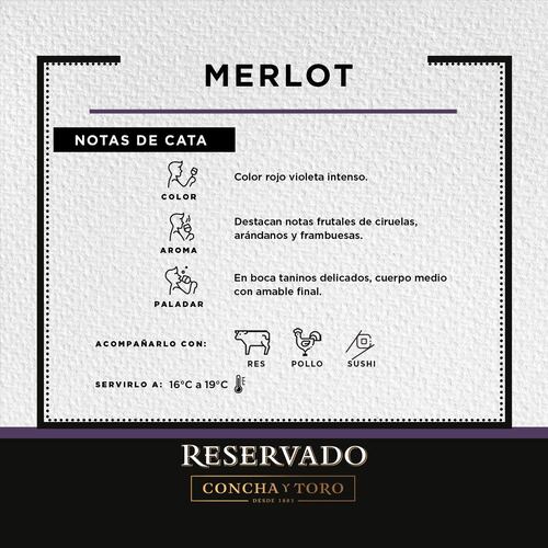 Vino Tinto Reservado Merlot750ml