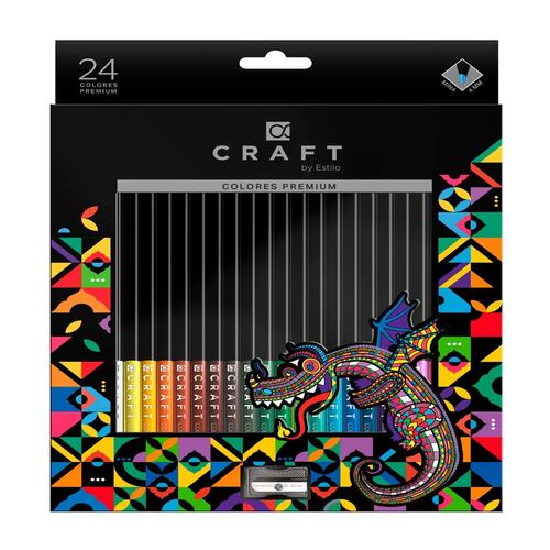 25 Colores Intensos Premium Craft Lápices Triangulares