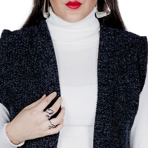 Chaleco 3/4 Liso color negro Zuio para Mujer