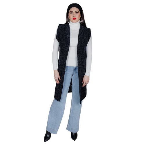 Chaleco 3/4 Liso color negro Zuio para Mujer