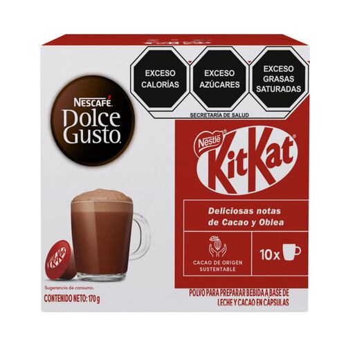 Paquete de 10 Cápsulas DOLCE GUSTO Sabor Kit Kat Chococcino