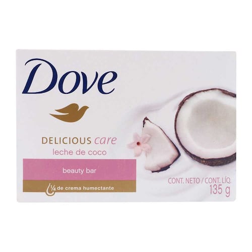 Jabón Dove Delicious Care Leche de Coco 135 Gr