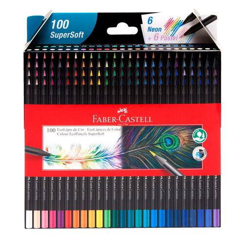 Set 100 lápices de colores premium - caja metálica