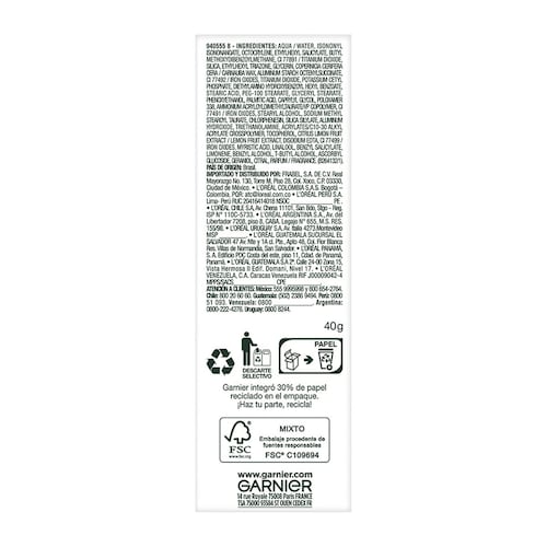 Garnier Skin Active Express Aclara Tratamiento Hidratante con Color Todo En Uno Tono Medio 40ml