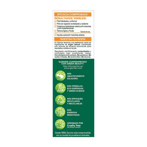 Garnier Skin Active Express Aclara Tratamiento Hidratante con Color Todo En Uno Tono Claro 40ml