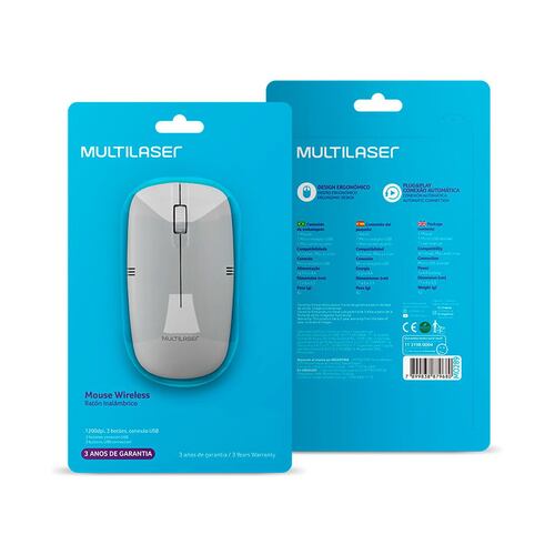 Mouse  inálambrico slim gris