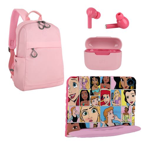 Tableta Combo Crossbody y Audífonos Princesas