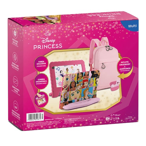 Tableta Combo Crossbody y Audífonos Princesas