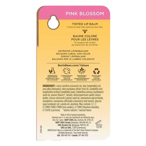BB Tinted Lip Balm Carded - Pink Blossom