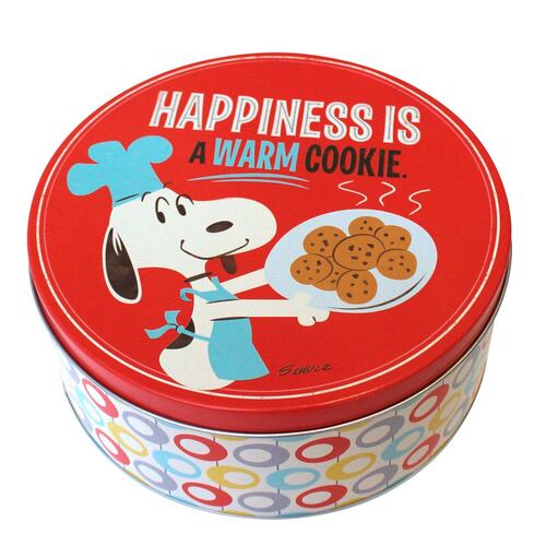 Contenedor de galletas Snoopy rojo