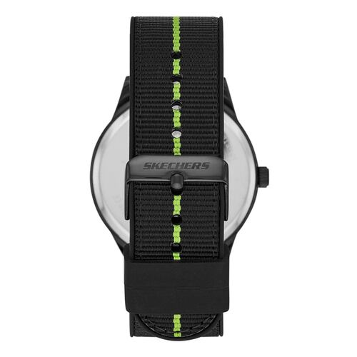 Reloj Skechers Stripe Nylon color Negro SR5128 Para Caballero