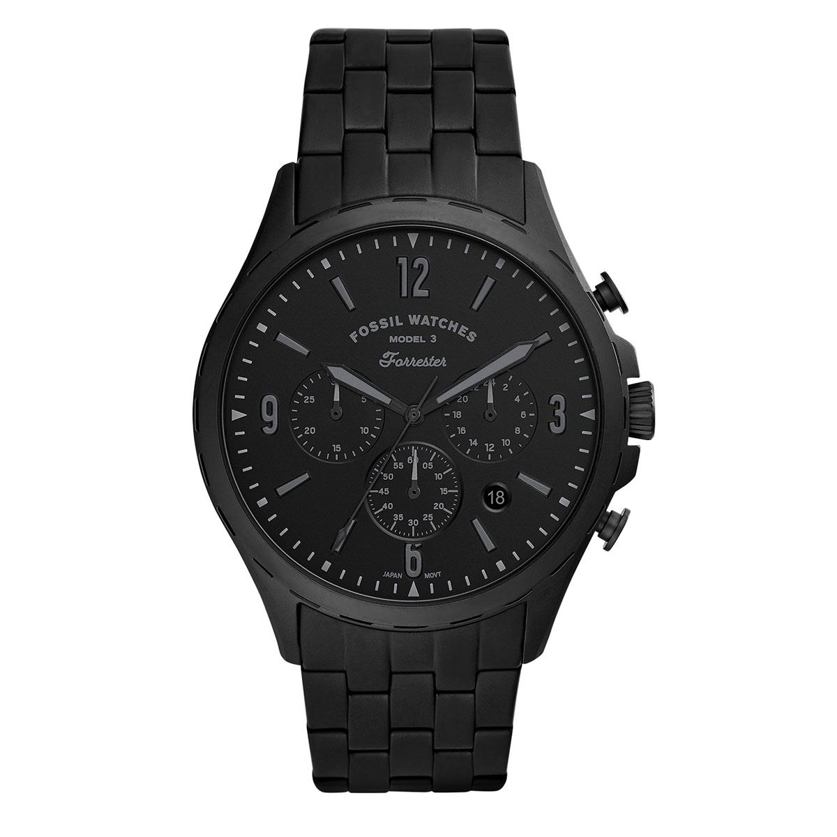 Reloj Fossil Forrester color Negro FS5697 Para Caballero