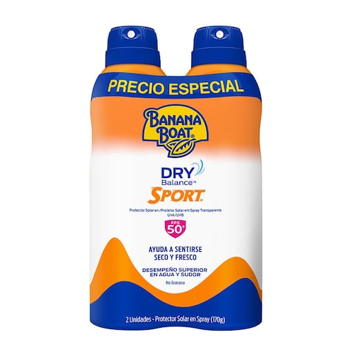 Pack de 2 piezas Protector solar Banana Boat Dry Balance Spf50+170g