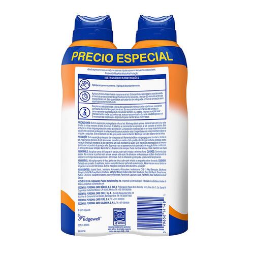Pack de 2 piezas Protector solar Banana Boat Dry Balance Spf50+170g