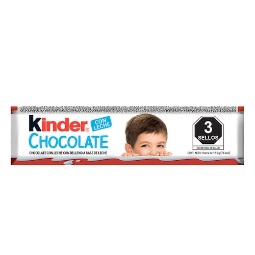 Chocolate Kinder con relleno a base de leche 12.5g
