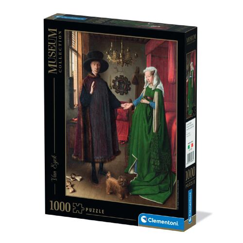 Rompecabezas Museum Jan Van Eyck Matrimonio Arnolfini 1000 piezas Clementoni