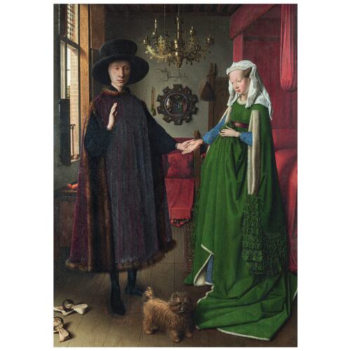 Rompecabezas Museum Jan Van Eyck Matrimonio Arnolfini 1000 piezas Clementoni