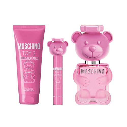 Set Fragancia para Mujer Moschino Toy 2 Bubble Gum EDT 100 ml + Crema Corporal 100 ml + EDT 10 ml