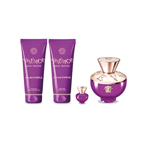Estuche para Mujer Versace Dylan Purple EDP 100ml + Shower Gel 90ml + Body Lotion 90ml + Mini 5ml