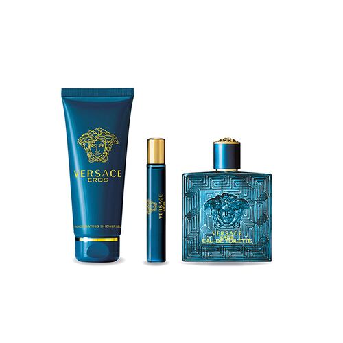 Estuche para Hombre Versace Eros EDT 100ml + Shower Gel 90ml + Perfumero 10ml