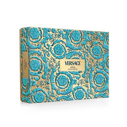 Estuche Versace Eros Eau de Parfum 100 Ml + Shower Gel 75 Ml + Shave Balm 75 Ml + Travel Spray 10 Ml para Caballero