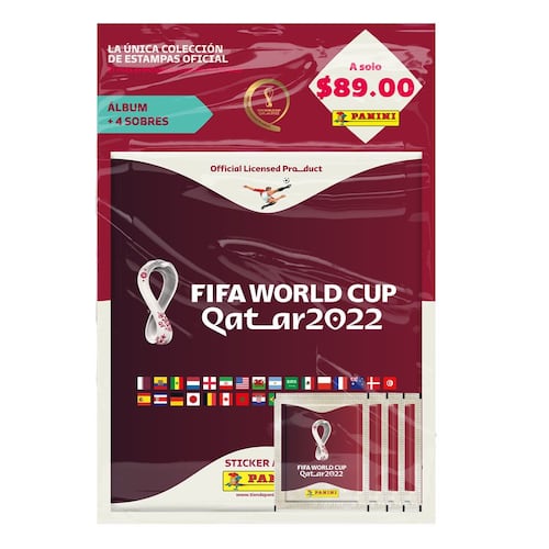 1 Álbum con 4 sobres con 5 estampas Multiset  Worl Cup QATAR 2022 Panini