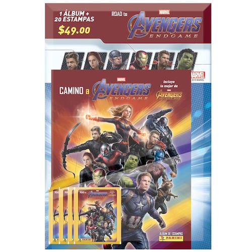 Multiset Panini álbum +  4 sobres Avengers Endgame