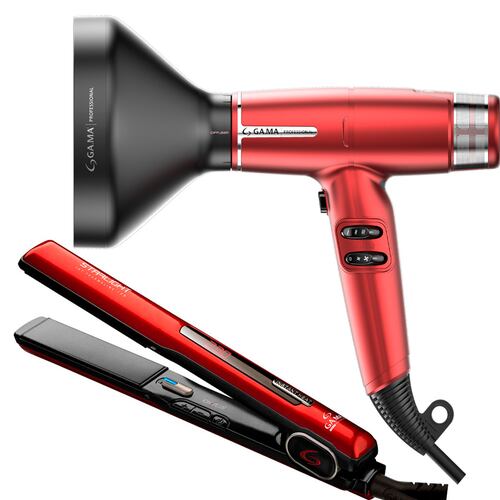 Gama Itali Combo Secadora Iq Lite Red y Alaciadora I Ht Starl. 110