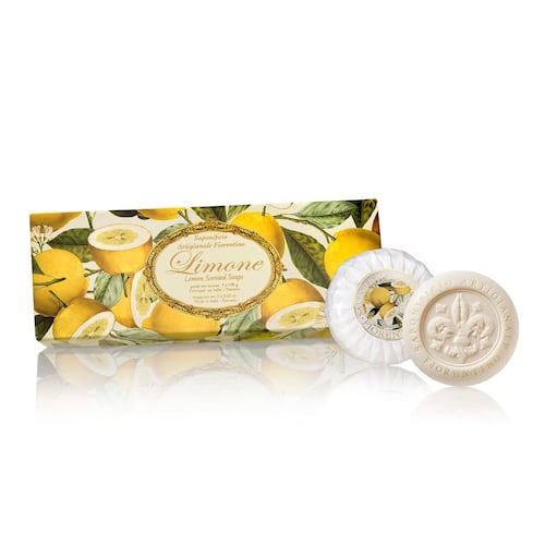 Set Jabones Plisados Redondos Fiorentino Limón c/3 100g