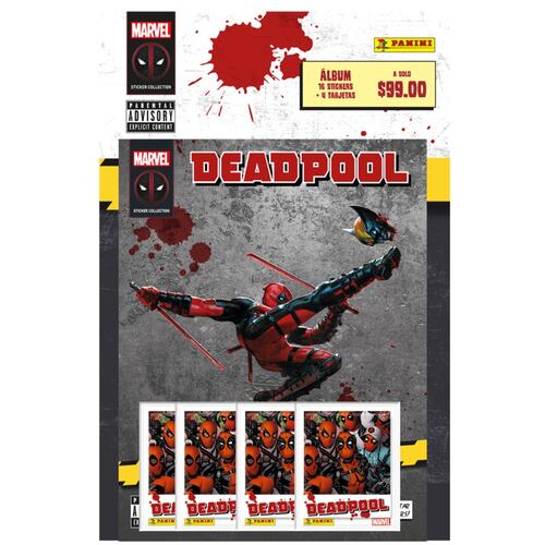 Multiset 4 Sobres Deadpool Marvel