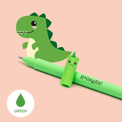 Pluma Borrable Legami Dino Verde