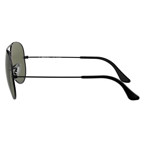 Lente Solar Ray-Ban Aviator Large Metal Verde en Metal Negro