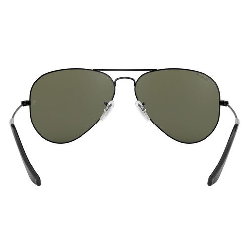 Lente Solar Ray-Ban Aviator Large Metal Verde en Metal Negro