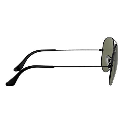 Lente Solar Ray-Ban Aviator Large Metal Verde en Metal Negro