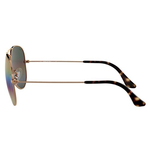 Lente Solar Ray-Ban Aviator Large Metal Plateado en Metal Cobre