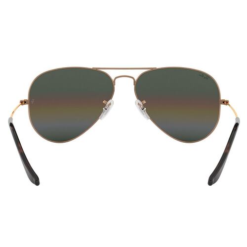 Lente Solar Ray-Ban Aviator Large Metal Plateado en Metal Cobre