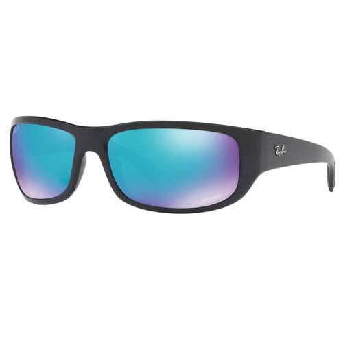 Ray Ban Verde Espejado Armazón en Nailon Negro