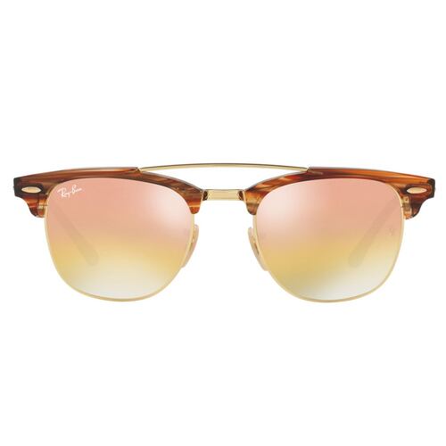 Ray Ban clubmaster double bridge rosa-oro armazón beige