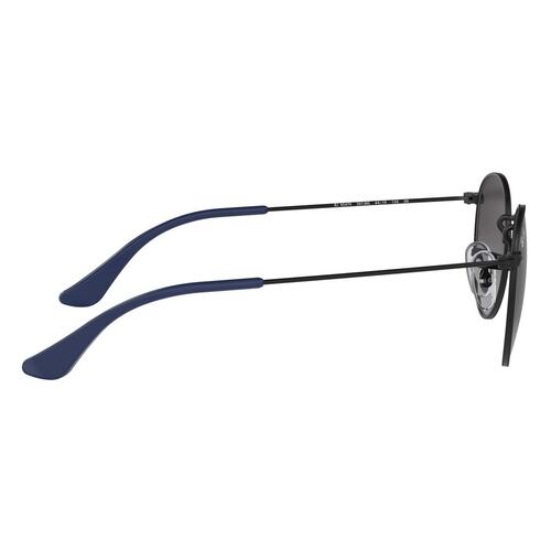 Lente solar Ray-Ban junior round gris en metal negro