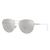Lente de sol Ralph Lauren Eyewear gris con armazón de metal plata-blanco
